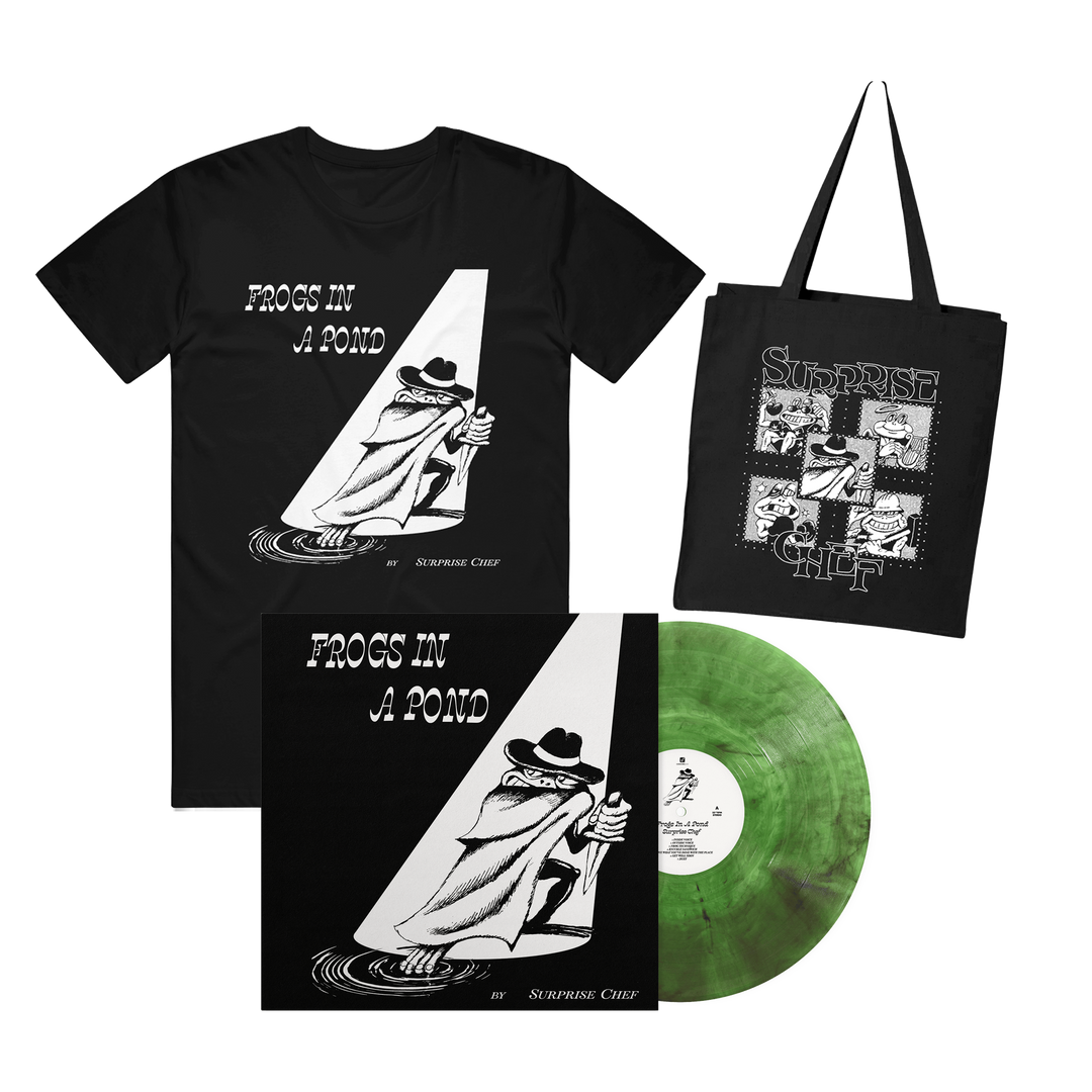 Frogs In A Pond - Green Smoke Vinyl + Tee + Tote - View 1