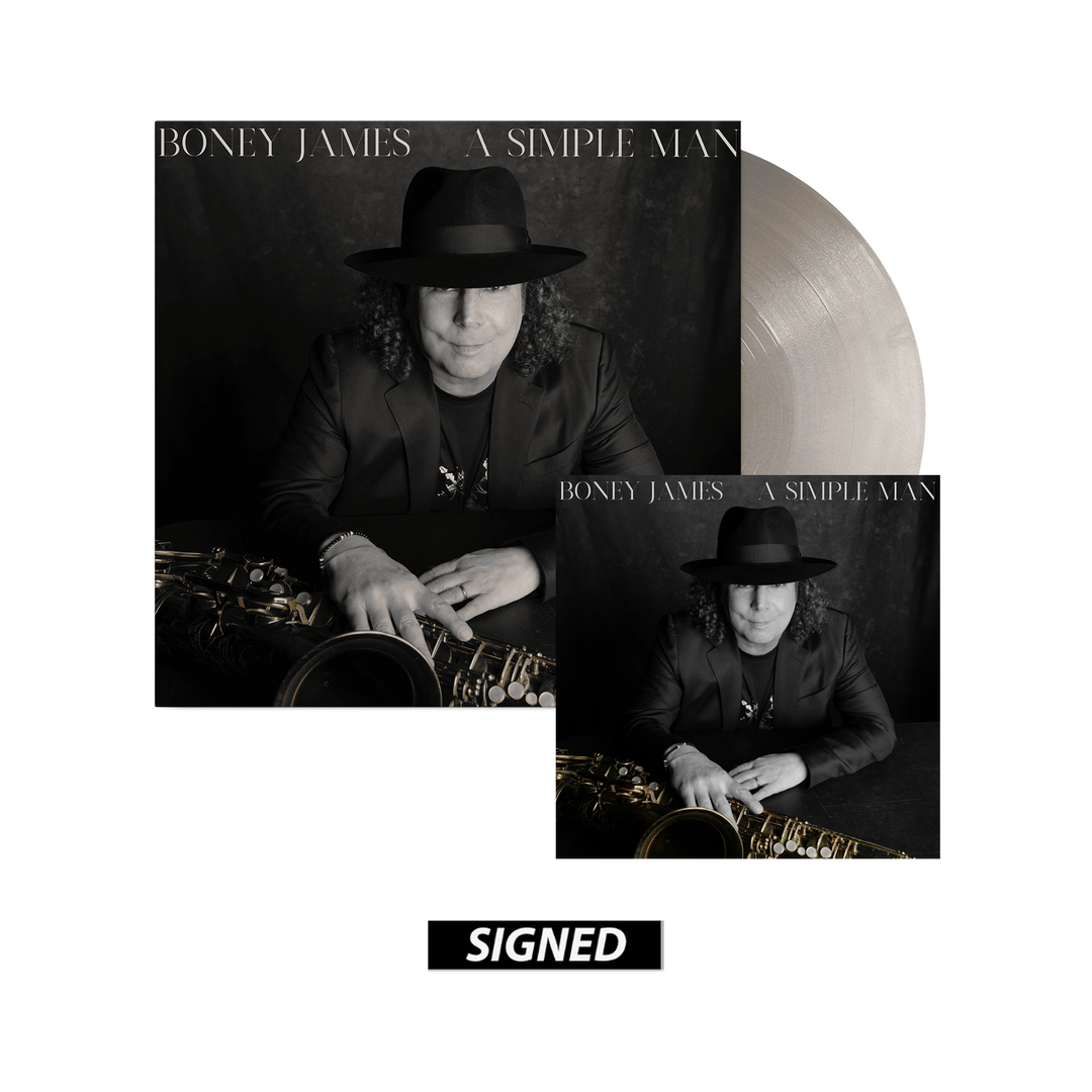 A Simple Man - Opaque Silver Vinyl + Signed 12x12 Print - View 1
